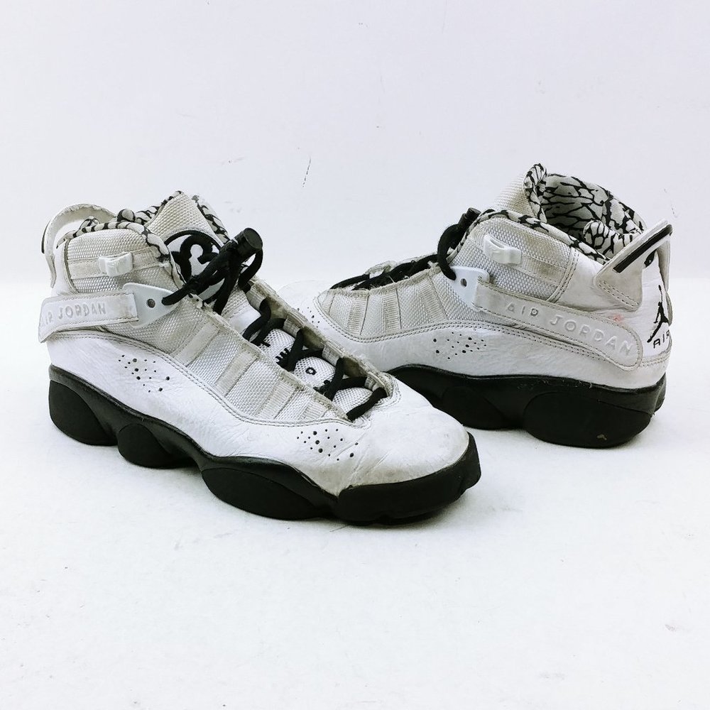Nike Youth Jordan 6 Rings GS 'Motorsport' White Sneakers Size 5 (Posh31)